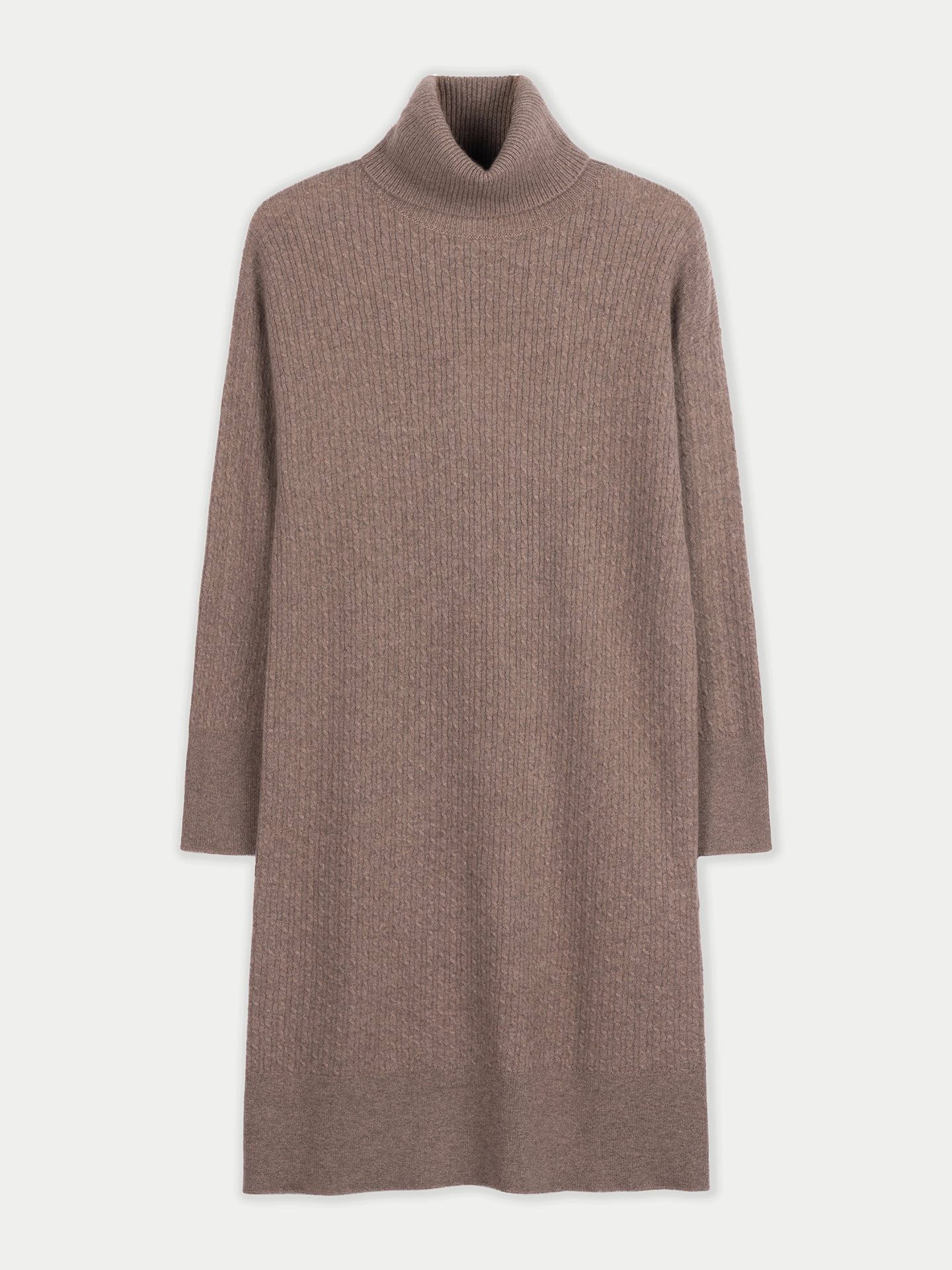 GOBI Cashmere Strickkleid Nahtloses Kaschmir-Kleid mit Rollkragen