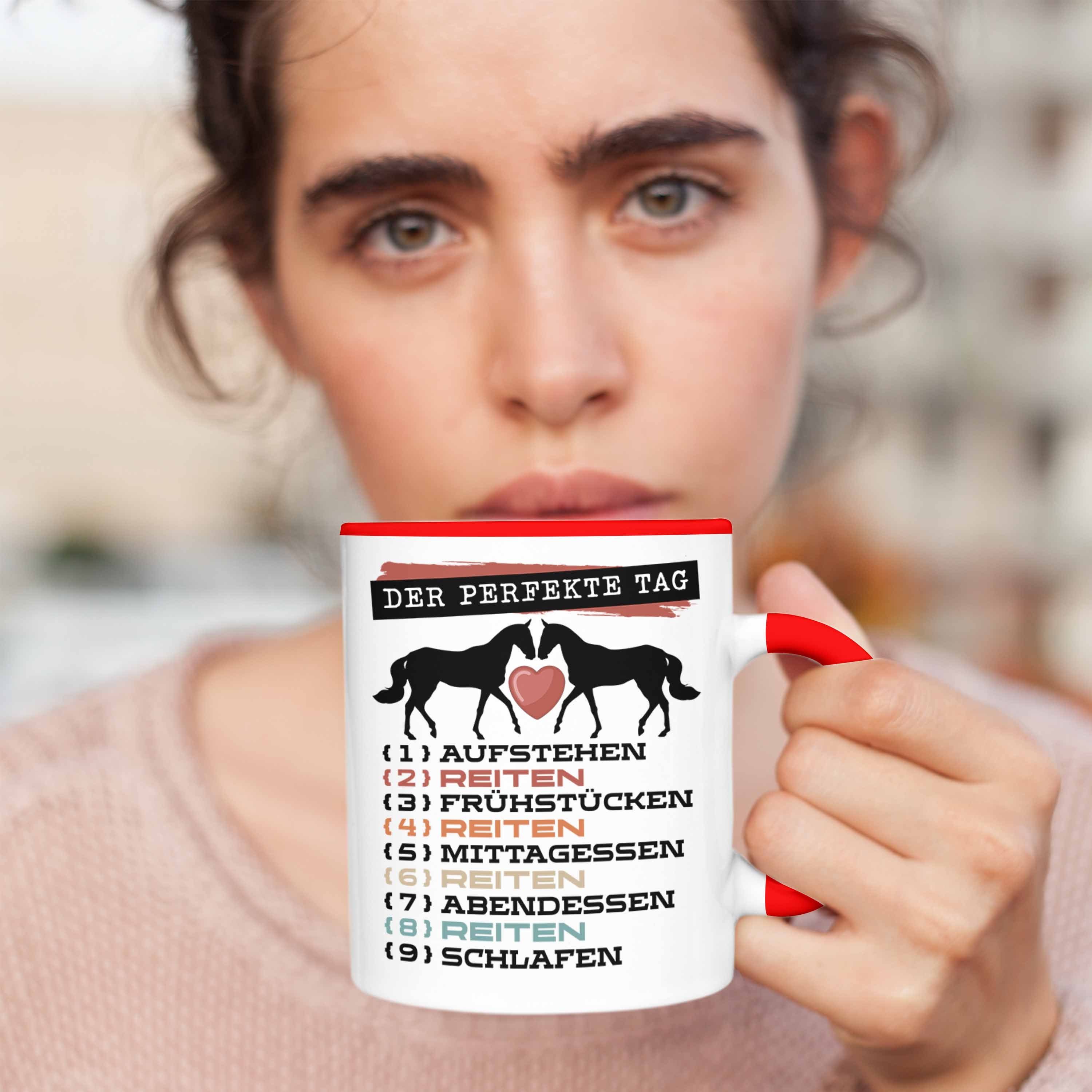 Trendation Tasse Rot Der Becher Perfekte Pferde Geschenk - Tag Reiten Gesc Trendation Tasse