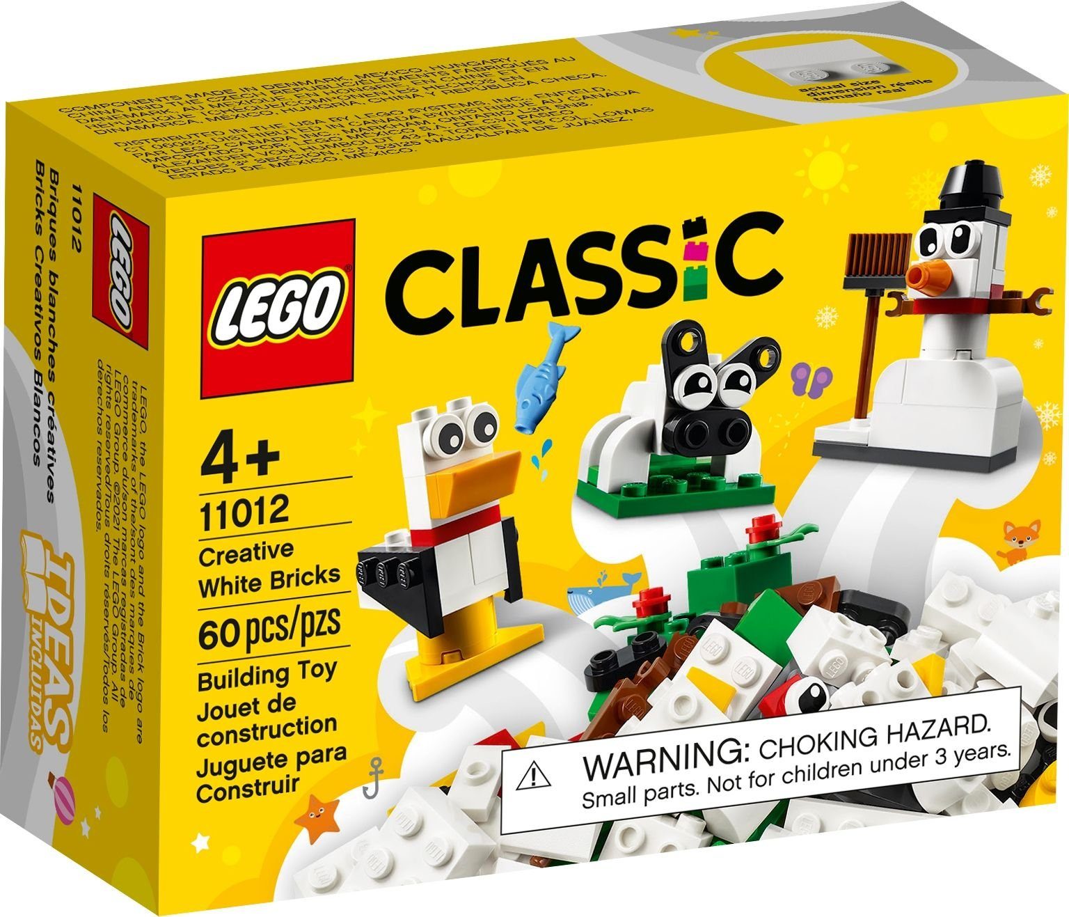 LEGO® Konstruktionsspielsteine »LEGO® Classic - Kreativ-Bauset mit weißen  Steinen«, (Set, 60 St)