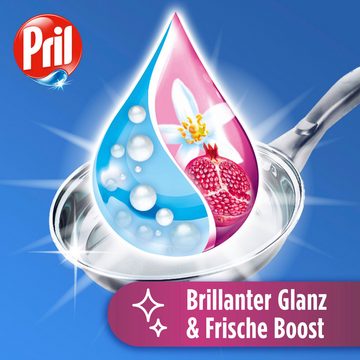 PRIL Kraftgel Power & Perlen Granatapfel & Orangenblüte Geschirrspülmittel (Spar-Pack, [16-St. mit hoher Fettlösekraft für sauberes Geschirr mit brillantem Glanz und Frische-Boost)