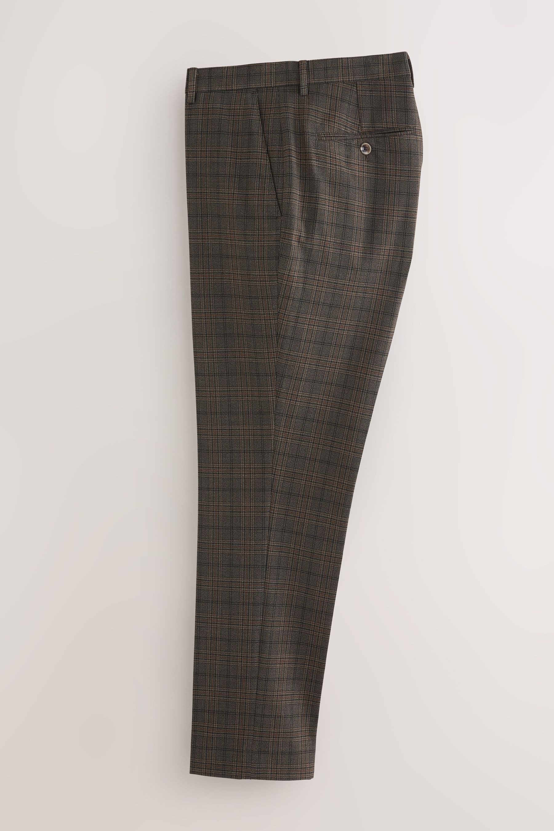 Next Anzughose Karierter paspelierter Anzug im Slim Fit: Hose (1-tlg)