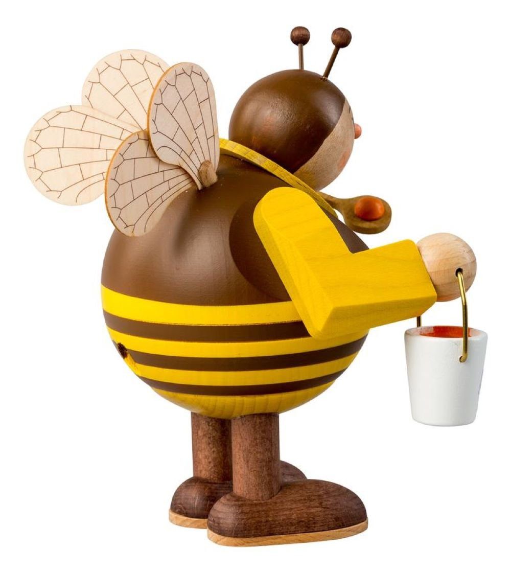 Richard Glaesser Räuchermännchen Rauchfigur Insekt: Biene, Marienkäfer, Kartoffelkäfer, Höhe: 15 cm, Holzkunst original Erzgebirge – Bild 2 von 3