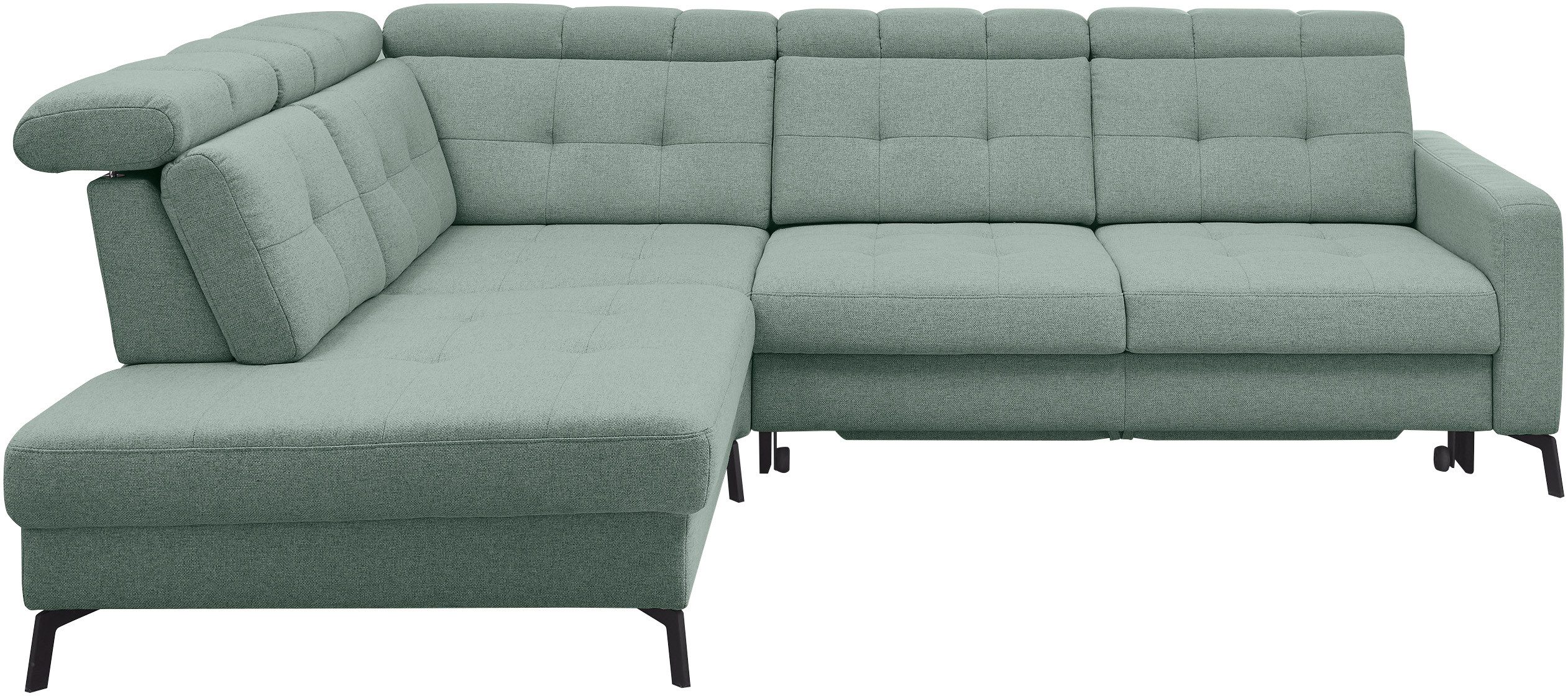 Musterring Ecksofa MR 4615, mit Kopf- und Rückenverstellung, Metallfuß schwarz, Maße 272 x 214 cm