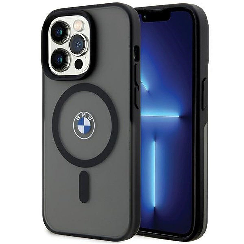 BMW Handyhülle Schutzhülle Magnethülle Handyschale 6,1 Zoll, MagSafe-kompatibel, halbtransparent, BMW-Lizenz