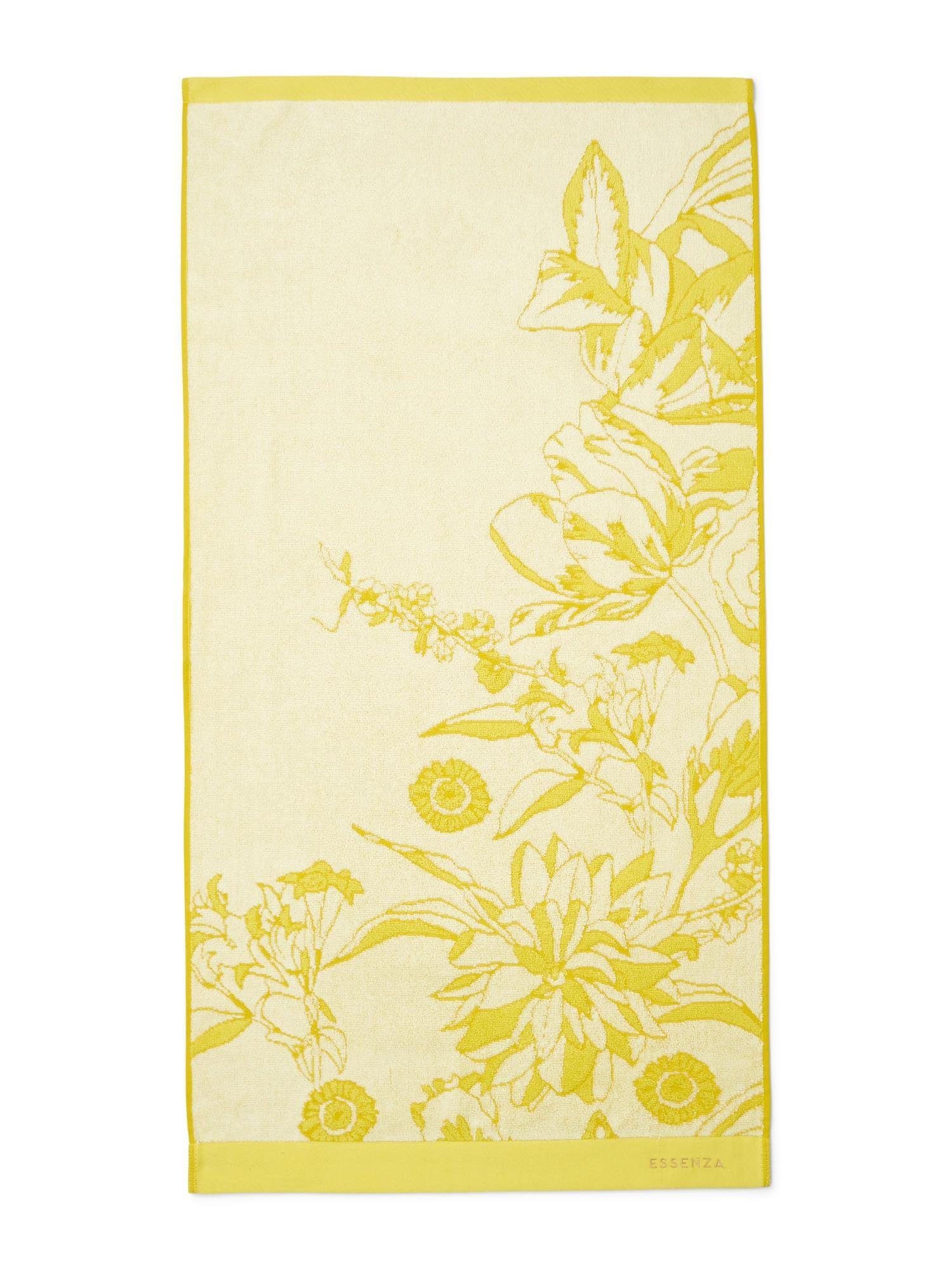 Essenza Handtücher Malou, Frottier (1-St), mit jacquardgewebter Blume Gelb | Alle Handtücher