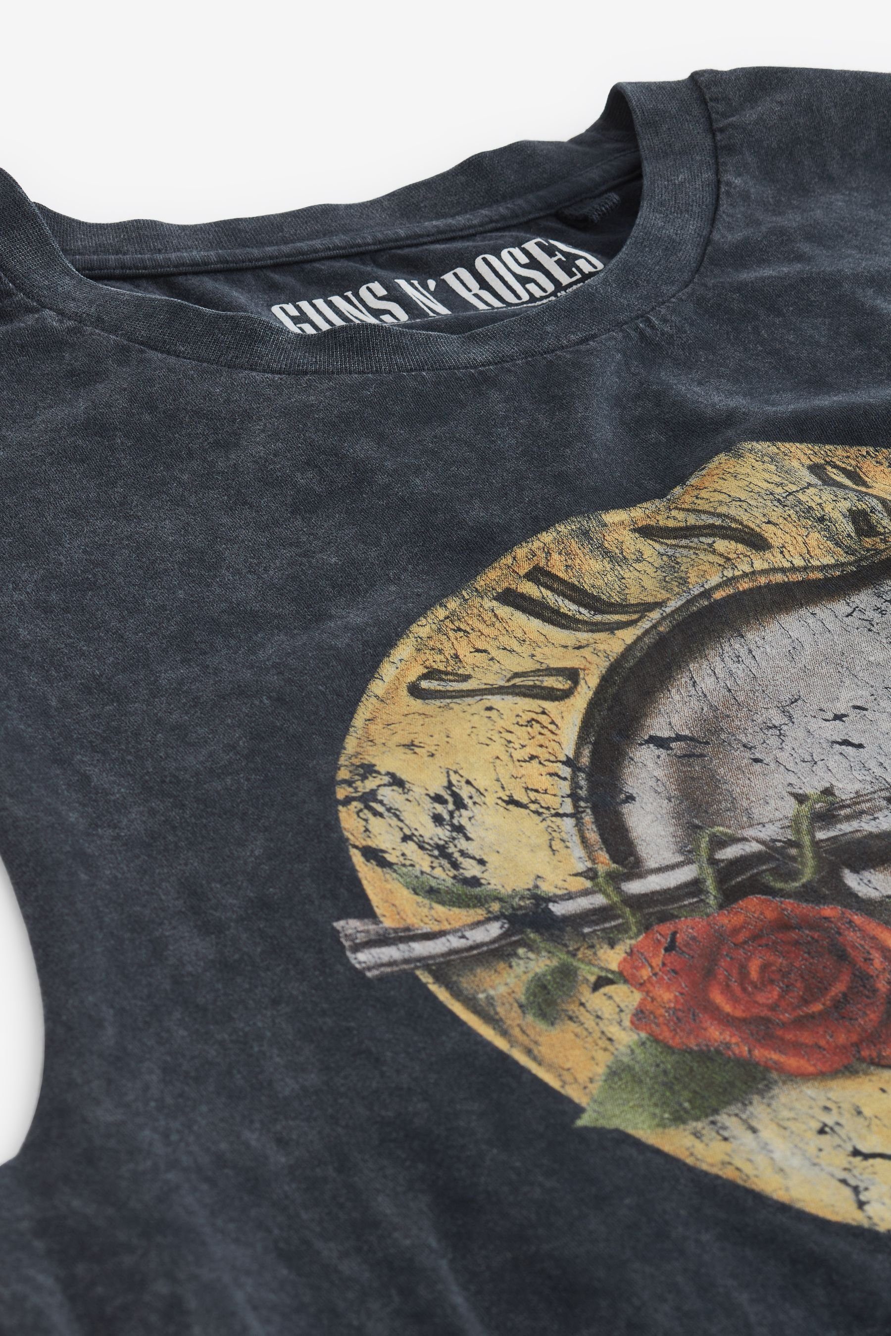 Guns T-Shirt Lizenz-Trägertop Charcoal (1-tlg) N' Next Roses Grey