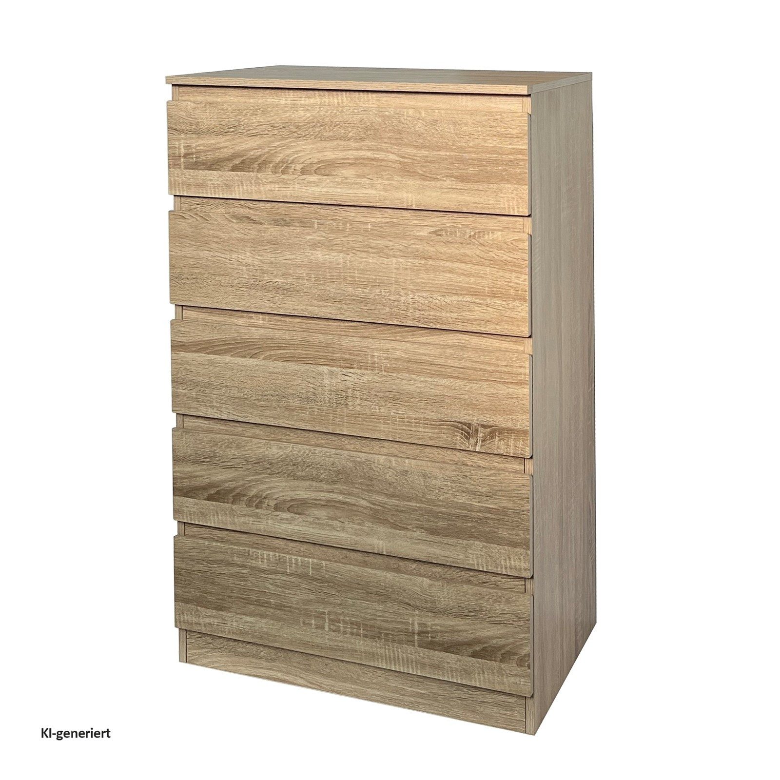 HTI-Living Kommode Kommode mit 5 grifflosen Schubladen Thekla Sonoma (Stück, 1 St., 1 Kommode), Sideboard