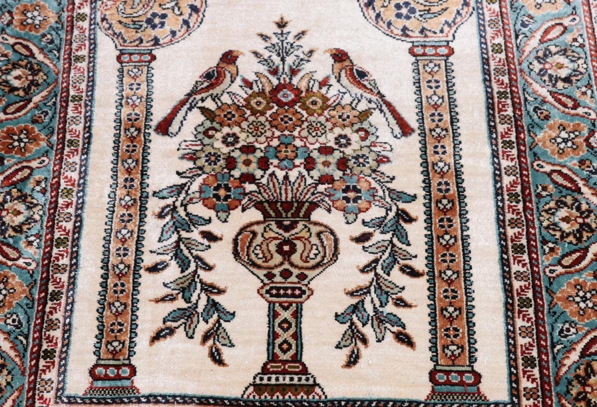 Seidenteppich Kayseri Seide Orientteppich, Handgeknüpfter Trading, Nain rechteckig, mm 56x85 Höhe: 3