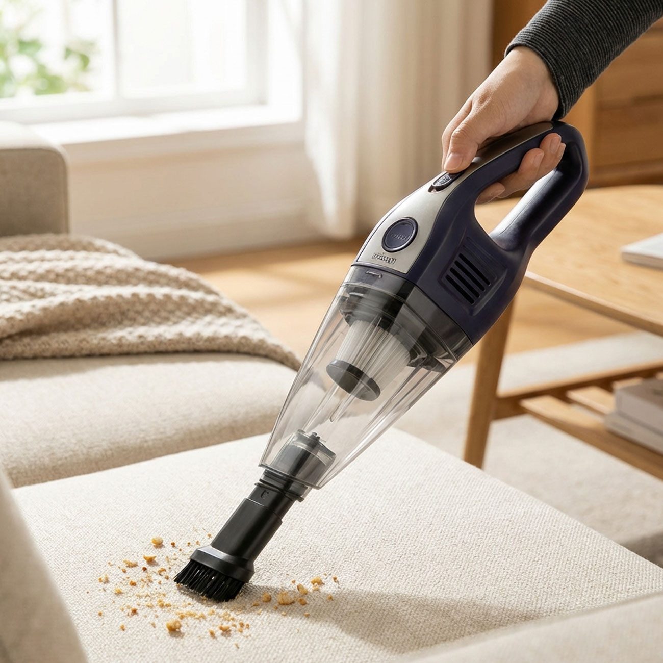 shop'n smile ideoon Akku-Handstaubsauger 6800 Pa starker Mini Staubsauger, kabellos, 66 W, kompakt & leise für Auto, Büro, Zuhause