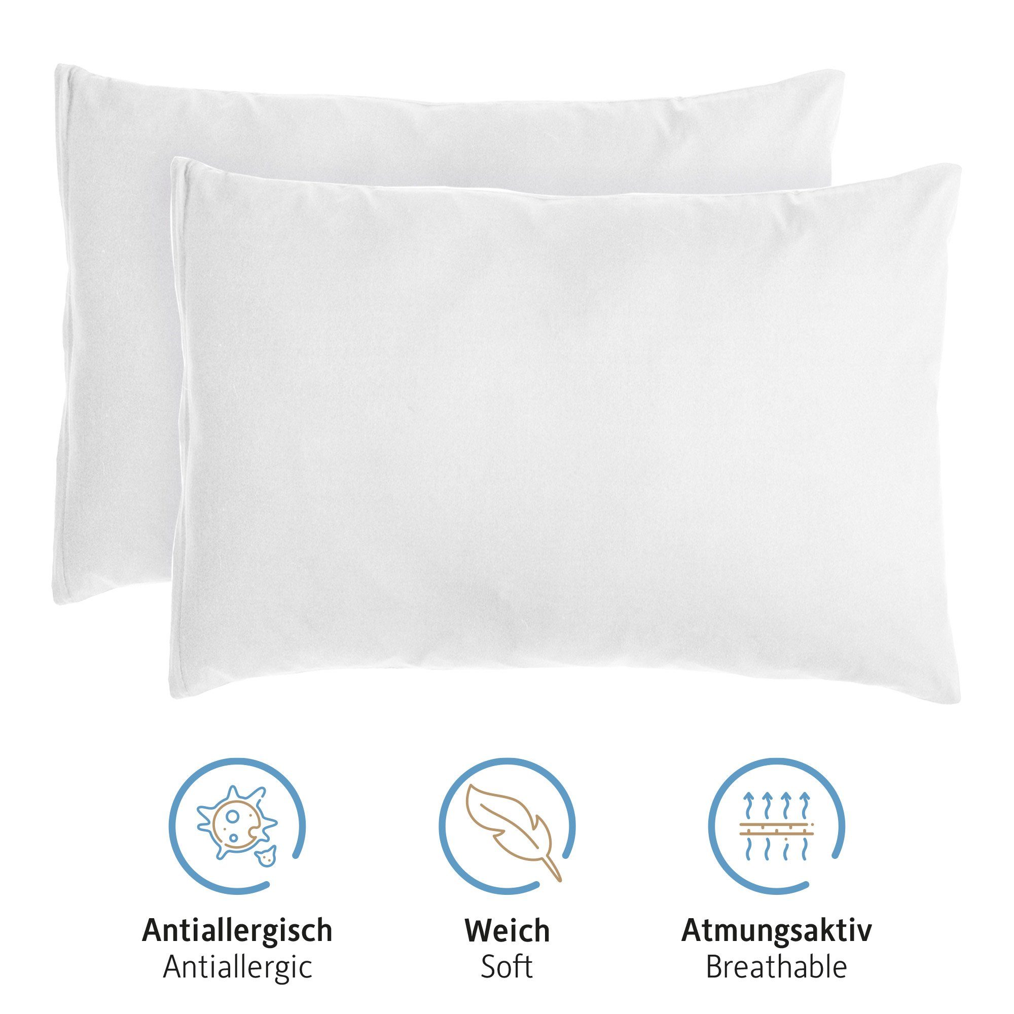 Komfortec Kissenbezug Premium Kopfkissenbezug, gebürstet 100% günstig online kaufen