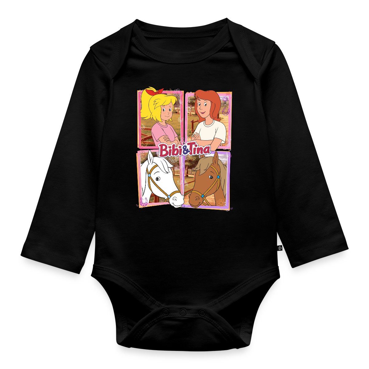 Langarmbody Bibi Und Tina Mit Amadeus Und Sabrina Kachelmotiv Tages Baby Body Lang