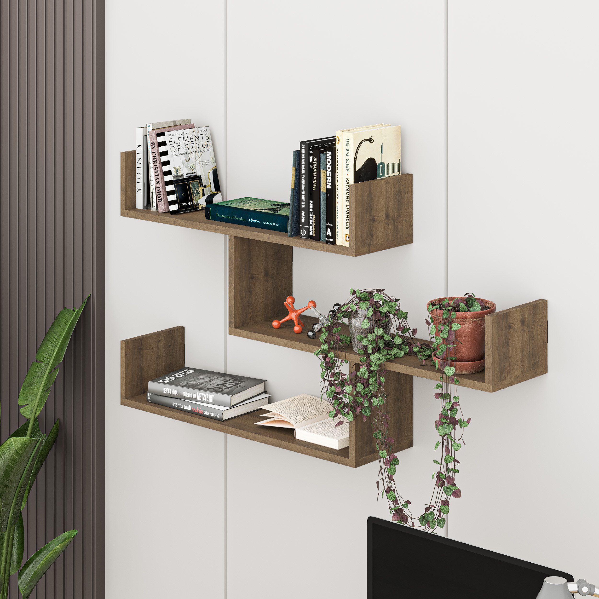 Decortie Bücherregal Tibet, Wandregal Modernes Bücherregal, günstig online kaufen