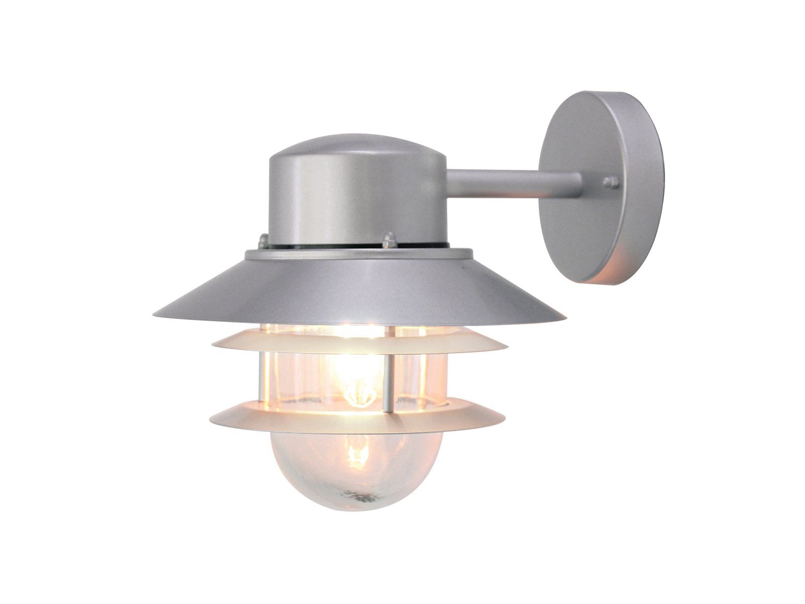 Elstead LIGHTING LED Außen-Wandleuchte, LED wechselbar, warmweiß, Schiffslampe Hauswand Landhausstil Carport Beleuchtung Silber, H 24cm
