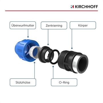 Kirchhoff Anschlussstück, für HDPE Rohr, 20 mm x 1/2"