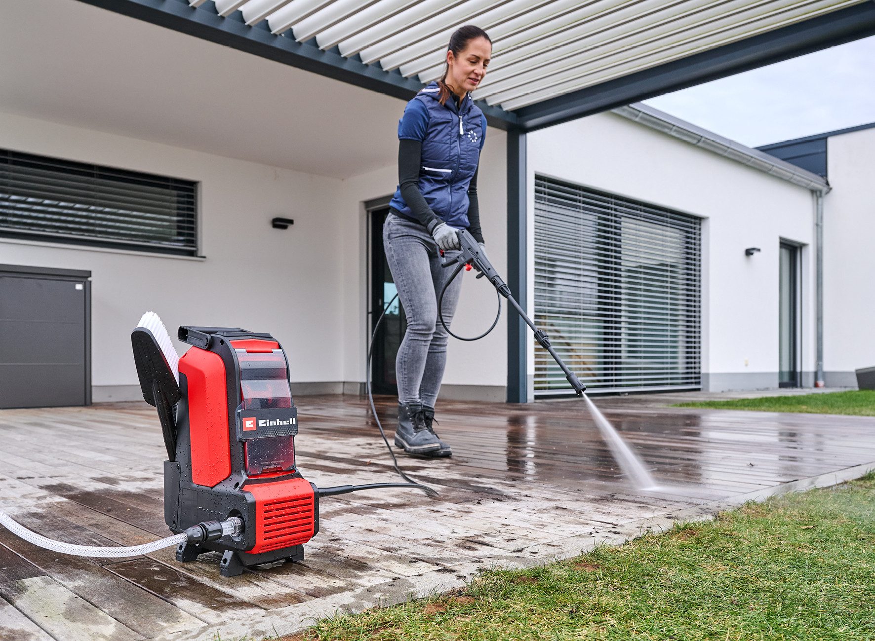 Einhell Akku-Hochdruckreiniger HYPRESSO 36/105 (2x4,0 Ah), Druck max: 70 bar, Fördermenge max: 270 l/h, inkl. Akku und Ladegerät – Bild 4 von 5