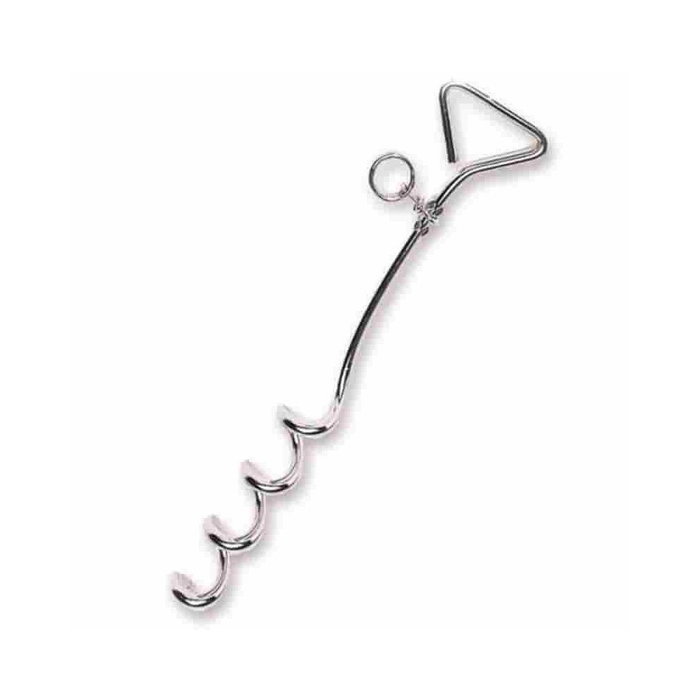 Boni-Shop Zelthering Spiralhering, Metall, 40 cm, verchromt