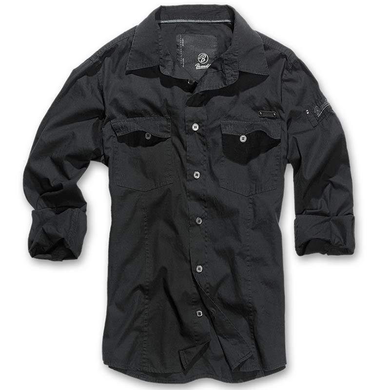 Brandit Funktionsshirt SlimFit Hemd Black