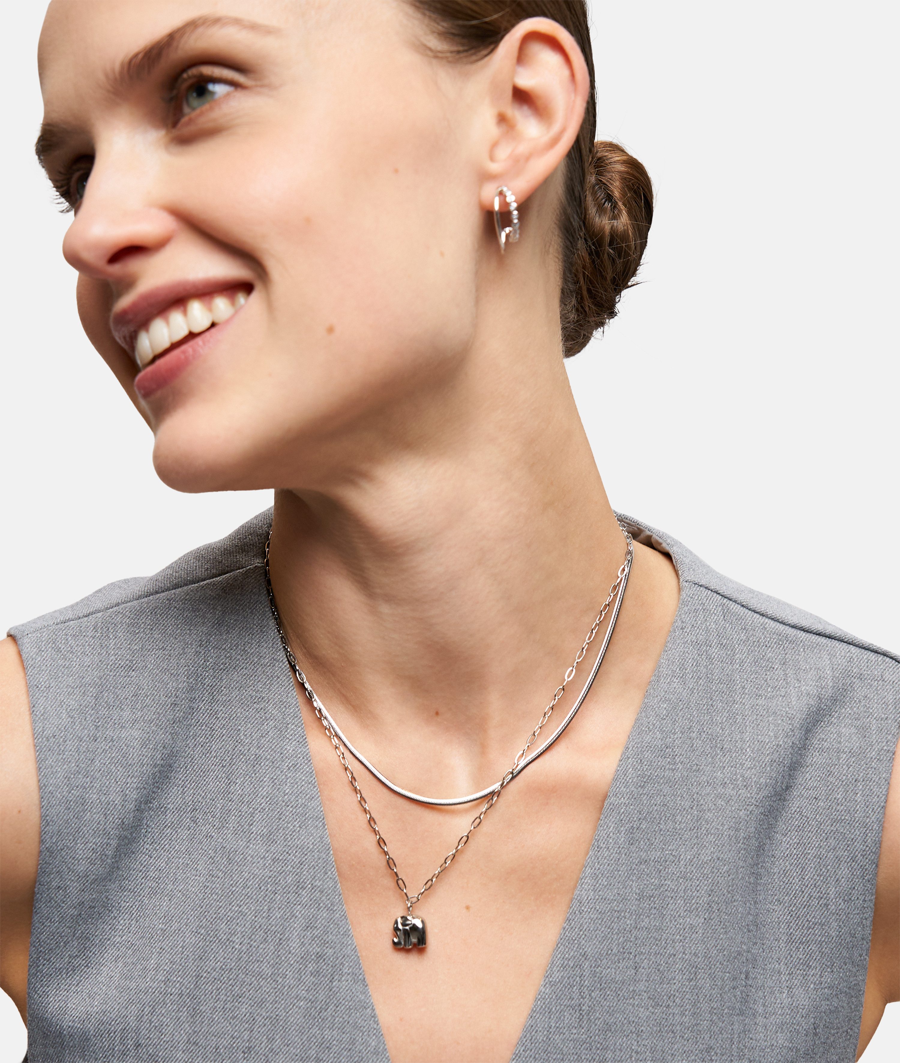 Tamaris Paar Creolen Schmuck Geschenk Silber 925 Ohrringe Tiny Glimmer, mit Zirkonia (synth)