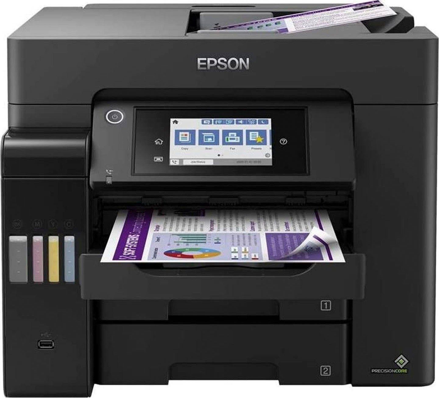 Epson EcoTank ET-5850 Tintenstrahldrucker, (WLAN Direct) Wi-Fi (Wi-Fi)