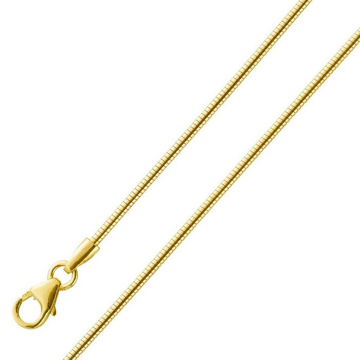 Ch.Abramowicz Goldkette Schlangenkette 1 4mm Gelbgold 585 14 Karat massiv poliert 42 (1-tlg)