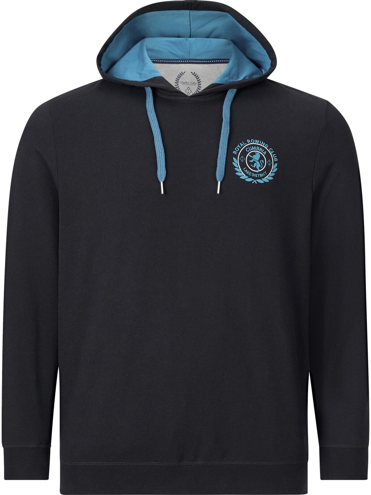 Charles Colby Kapuzensweatshirt EARL TODD mit farbigem Kapuzenfutter
