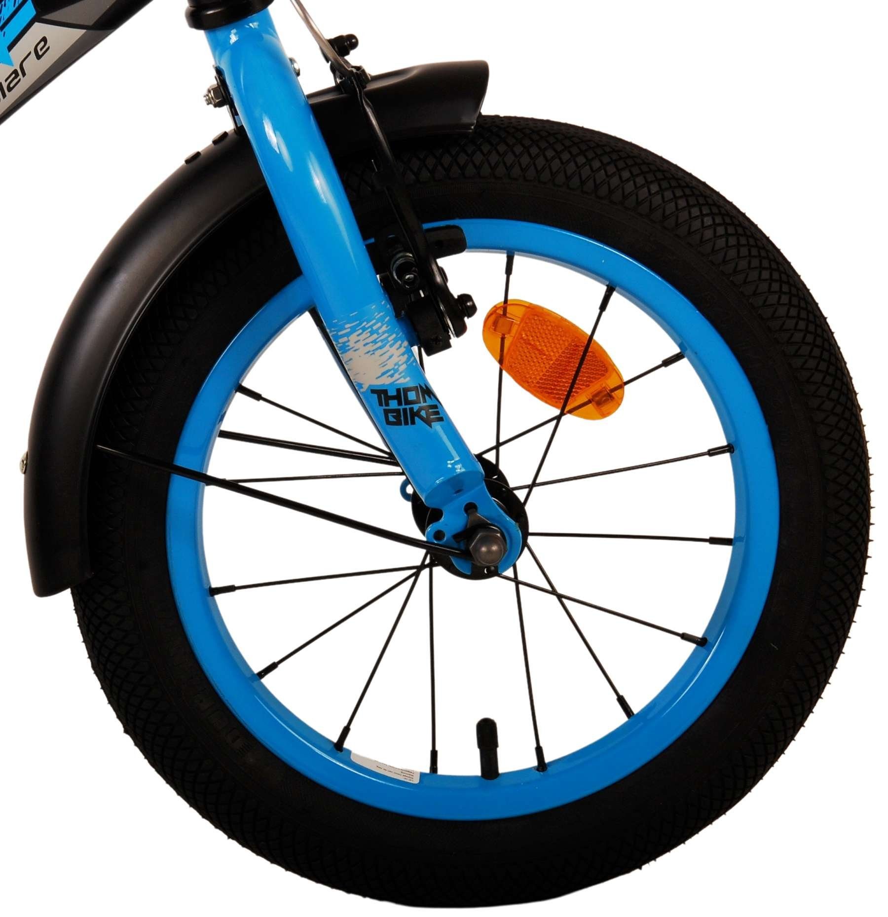 Volare Kinderfahrrad kg - 12 -bis 5 Luftbereifung, zusammengebaut, Jungen verstellbaren 14 - schwarz-blau 85% Stahlfelgen oder Thombike 60 mit Jahre Zoll 3 - Speichen, 