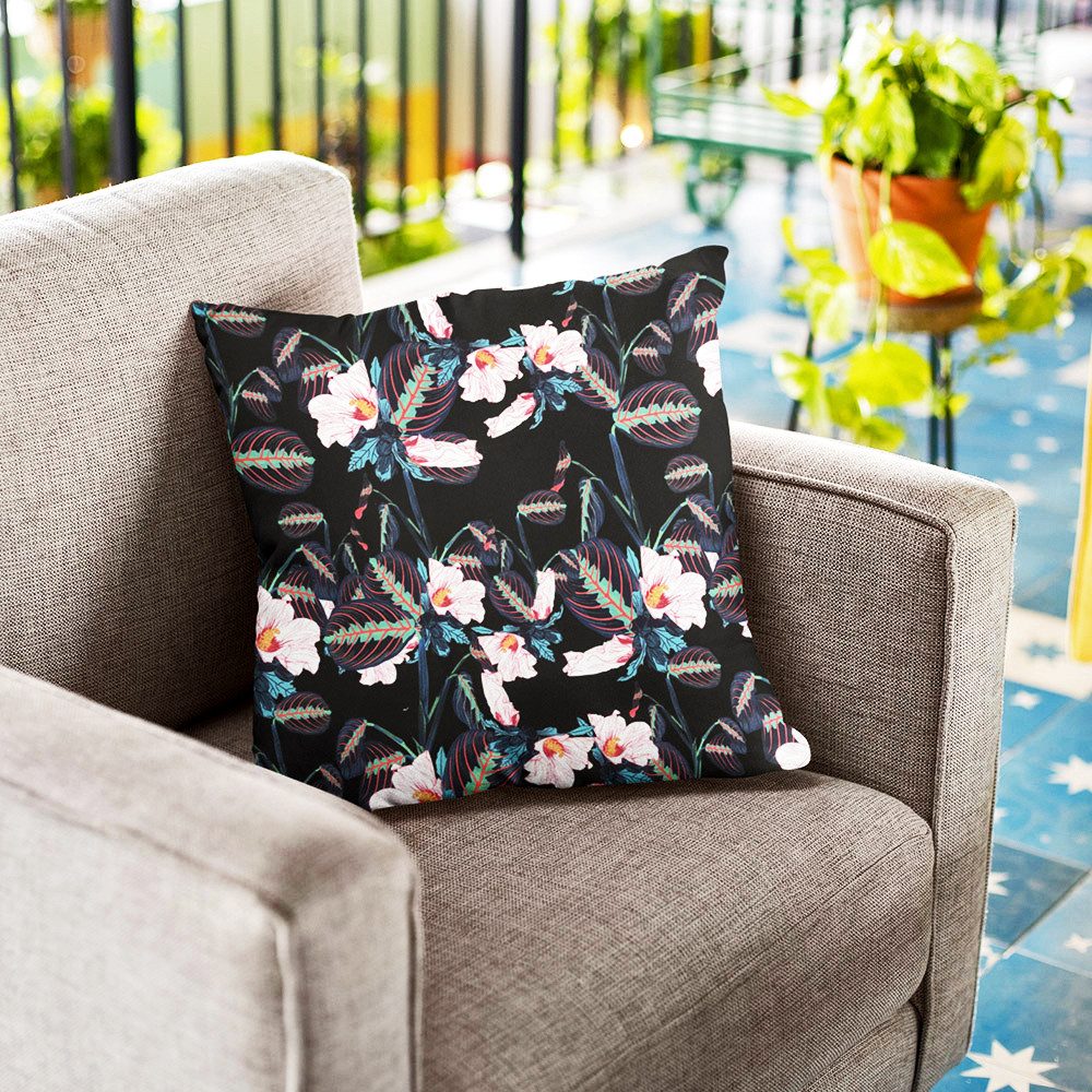 novely® Stoff OXFORD 210D D197 Calathea Pfeilwurz Blüte Printstoff Outdoor, Wasserabweisend, Outdoor, Meterware, 1lfm