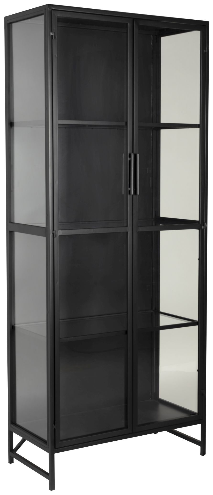 Trendmöbel24 Vitrine Vitrine Schrank ROB LARGE aus Metall im Vintage Style