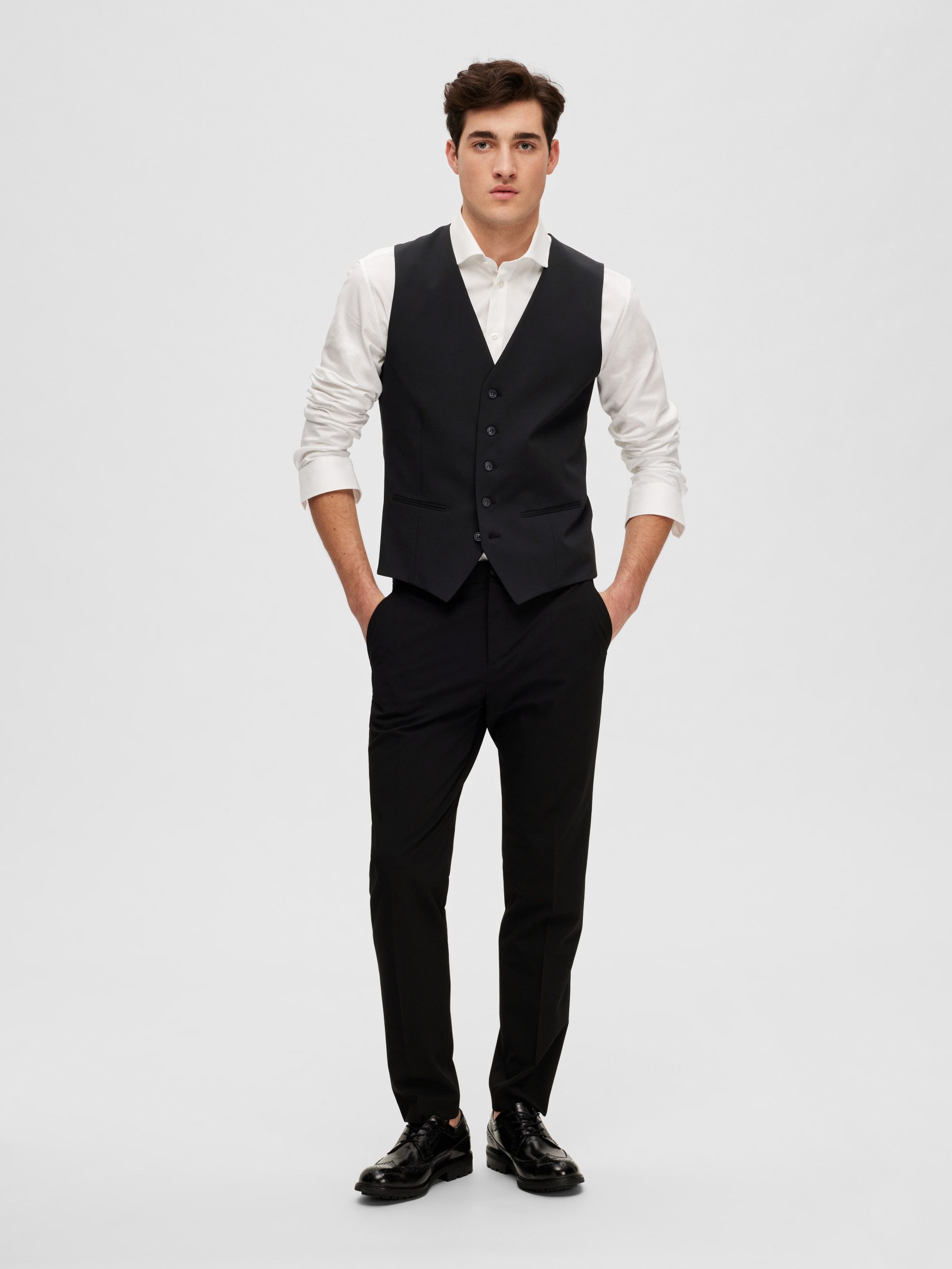 SELECTED HOMME Anzugweste - modische Weste ohne Arm - SLHSLIM-LIAM WCT stretch