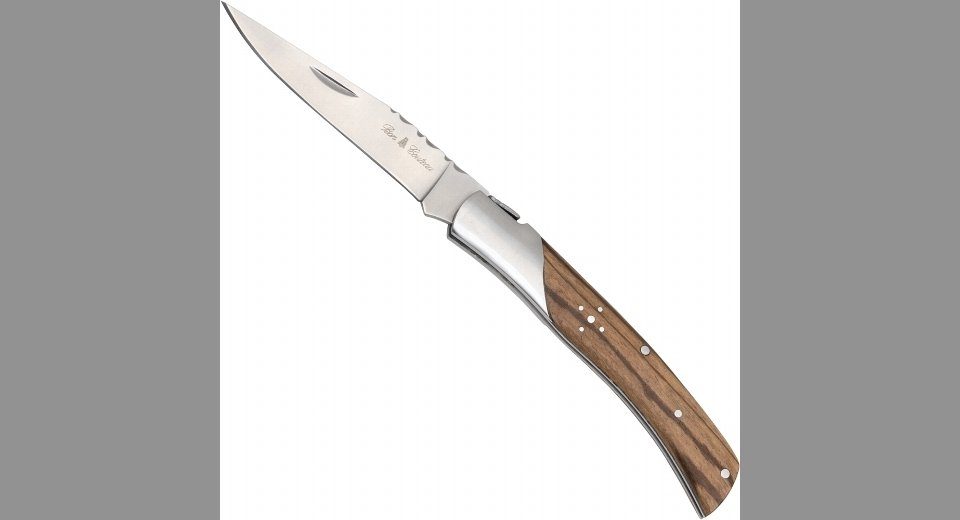 Haller Stahlwarenhaus Taschenmesser Haller Taschenmesser Bon Couteau Zebraholz, (1 St), Edelstahlklinge, schlankes Design