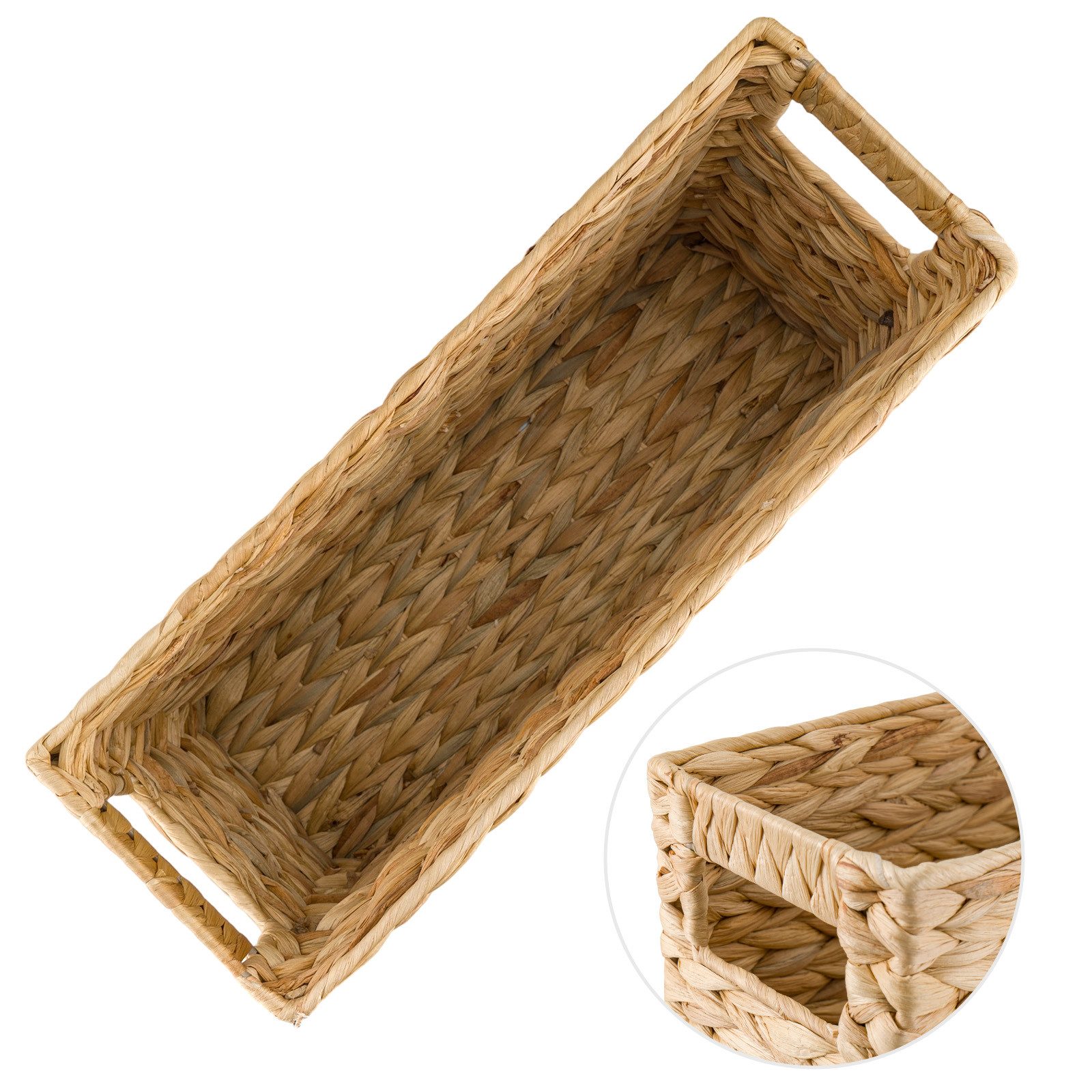 Youyijia Wäschekorb Handgewebter, schmaler Aufbewahrungskorb 39 × 14 × 24,7 cm Wäschekorb – Bild 4 von 5