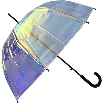 HAPPY RAIN Langregenschirm Glockenschirm Shiny mit Automatik transparent, durchsichtig