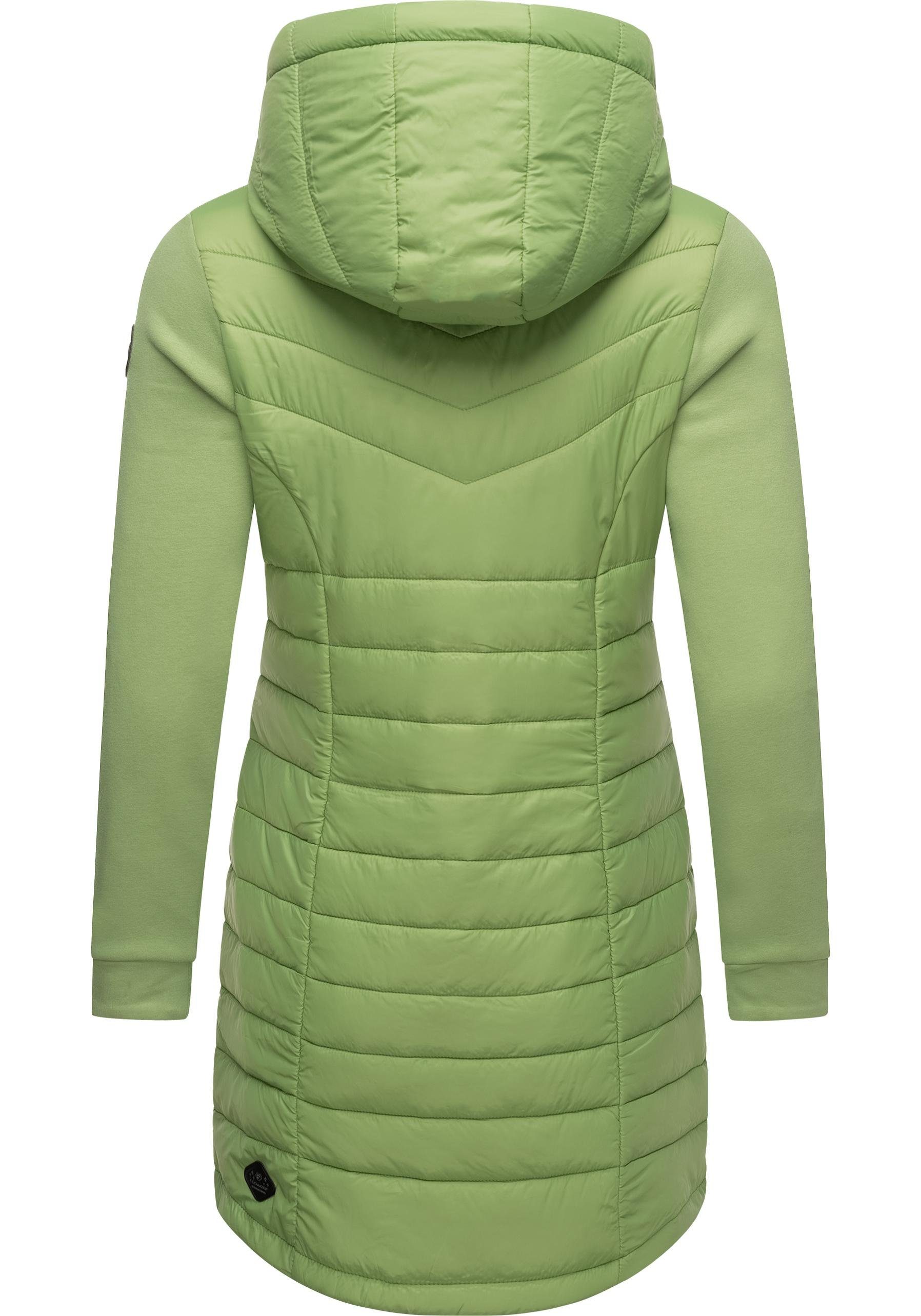Ragwear Steppmantel Lucinda Long Mantel aus modernem Materialmix mit Kapuze – Bild 3 von 4