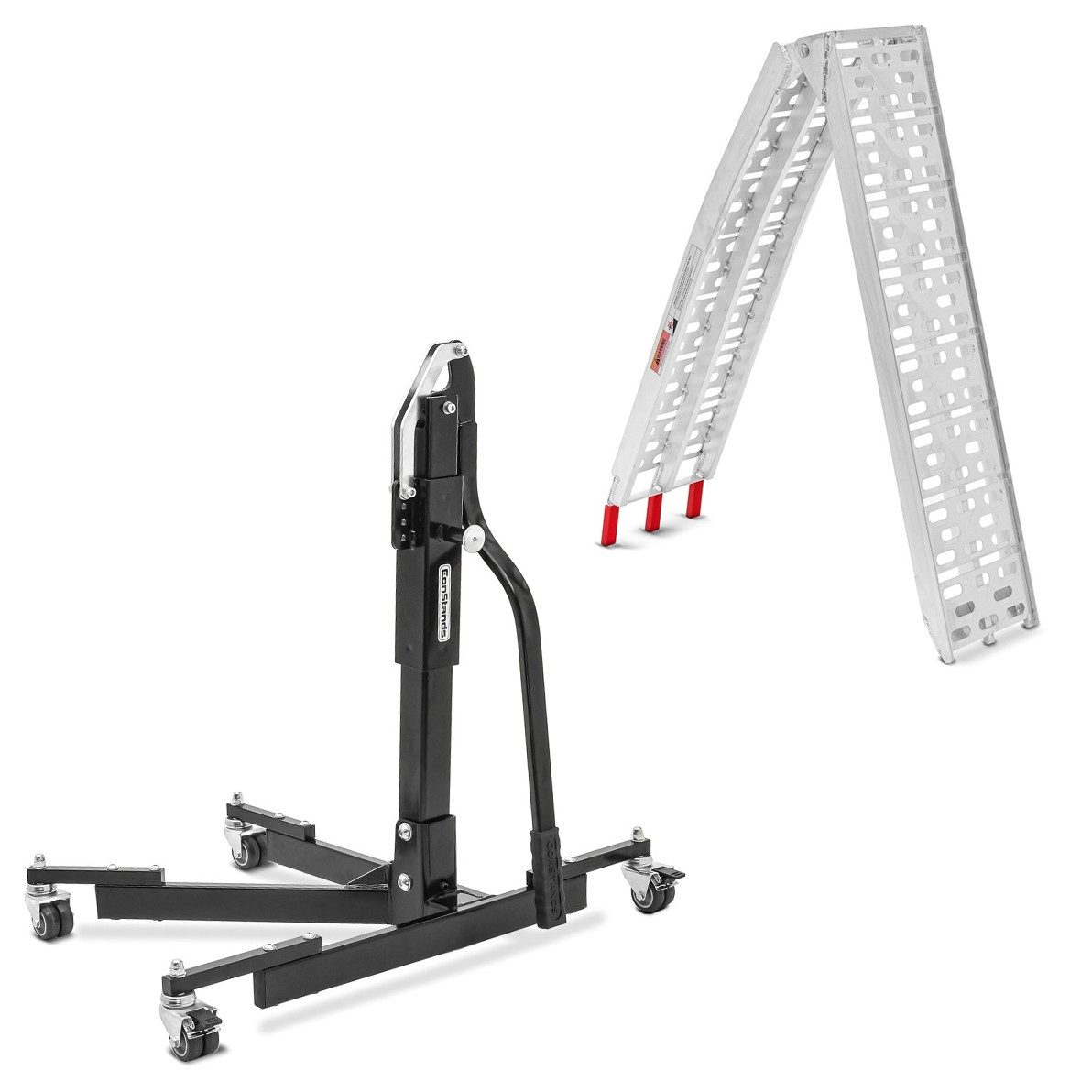 ConStands Motorradheber Set Zentralständer + Auffahrrampe S5
