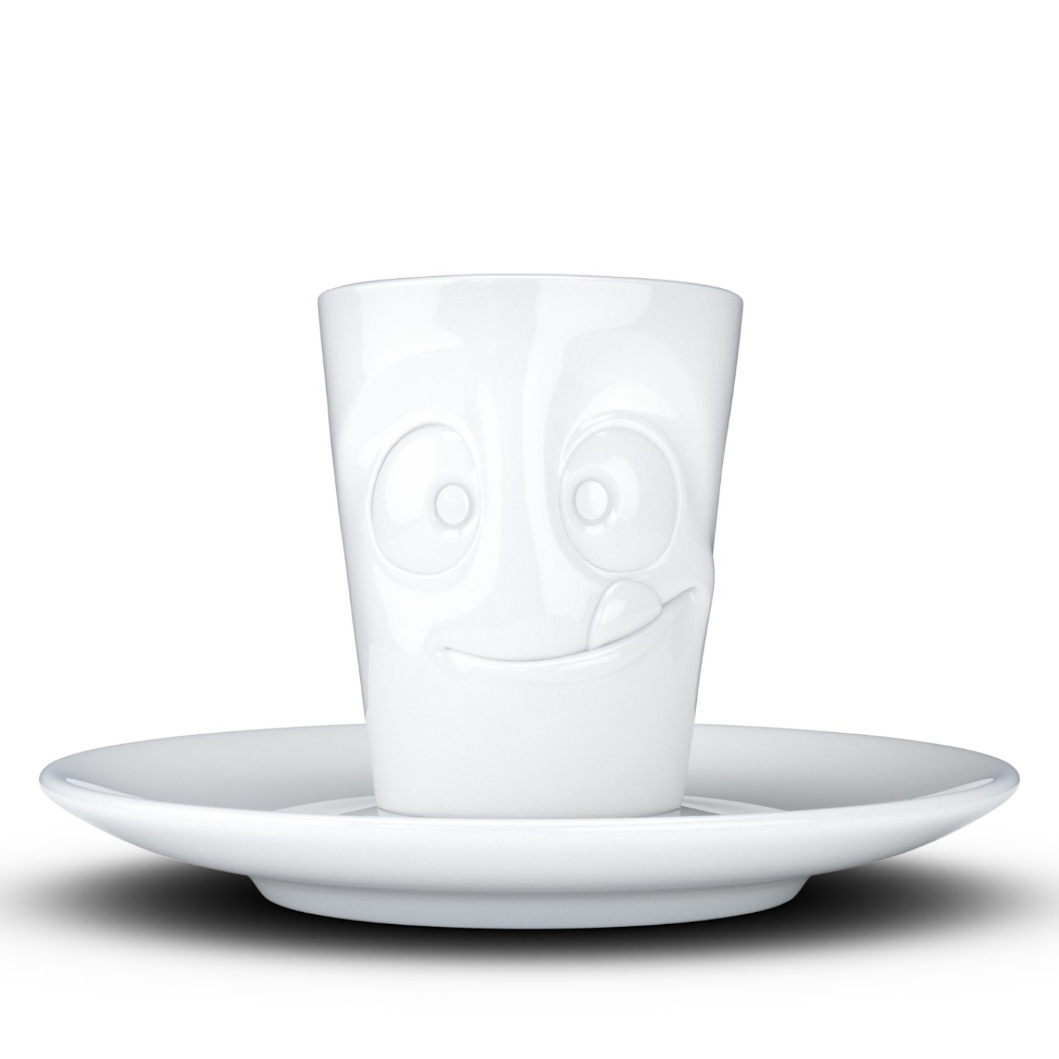 FIFTYEIGHT PRODUCTS Espressotasse FIFTYEIGHT Espresso Mug mit Henkel, 2-tlg., Porzellan, Hartporzellan in bruchsicherer Hotelqualität