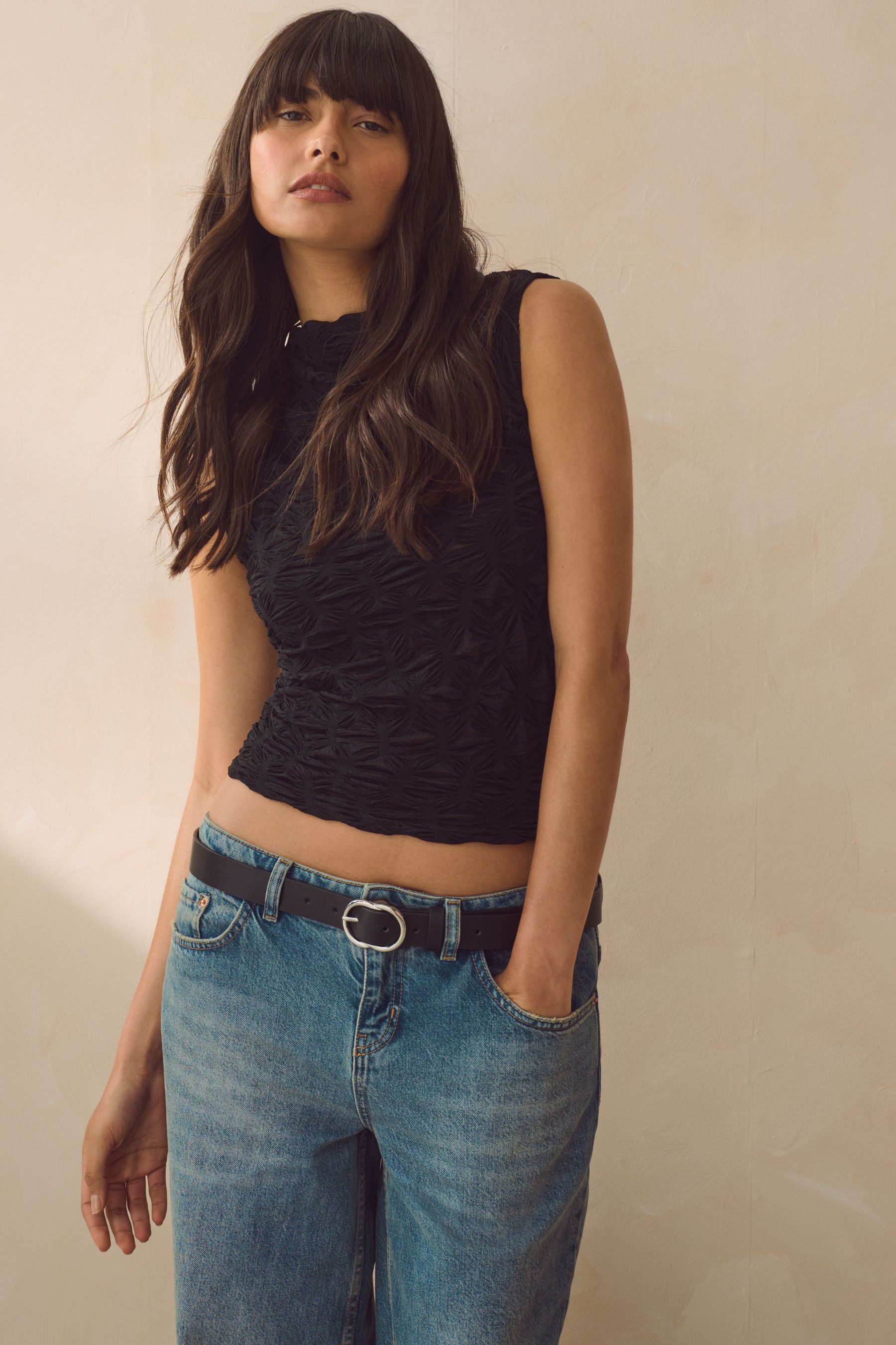 Next Synthetikgürtel Regular Fit Gürtel aus Polyurethan (1-St)