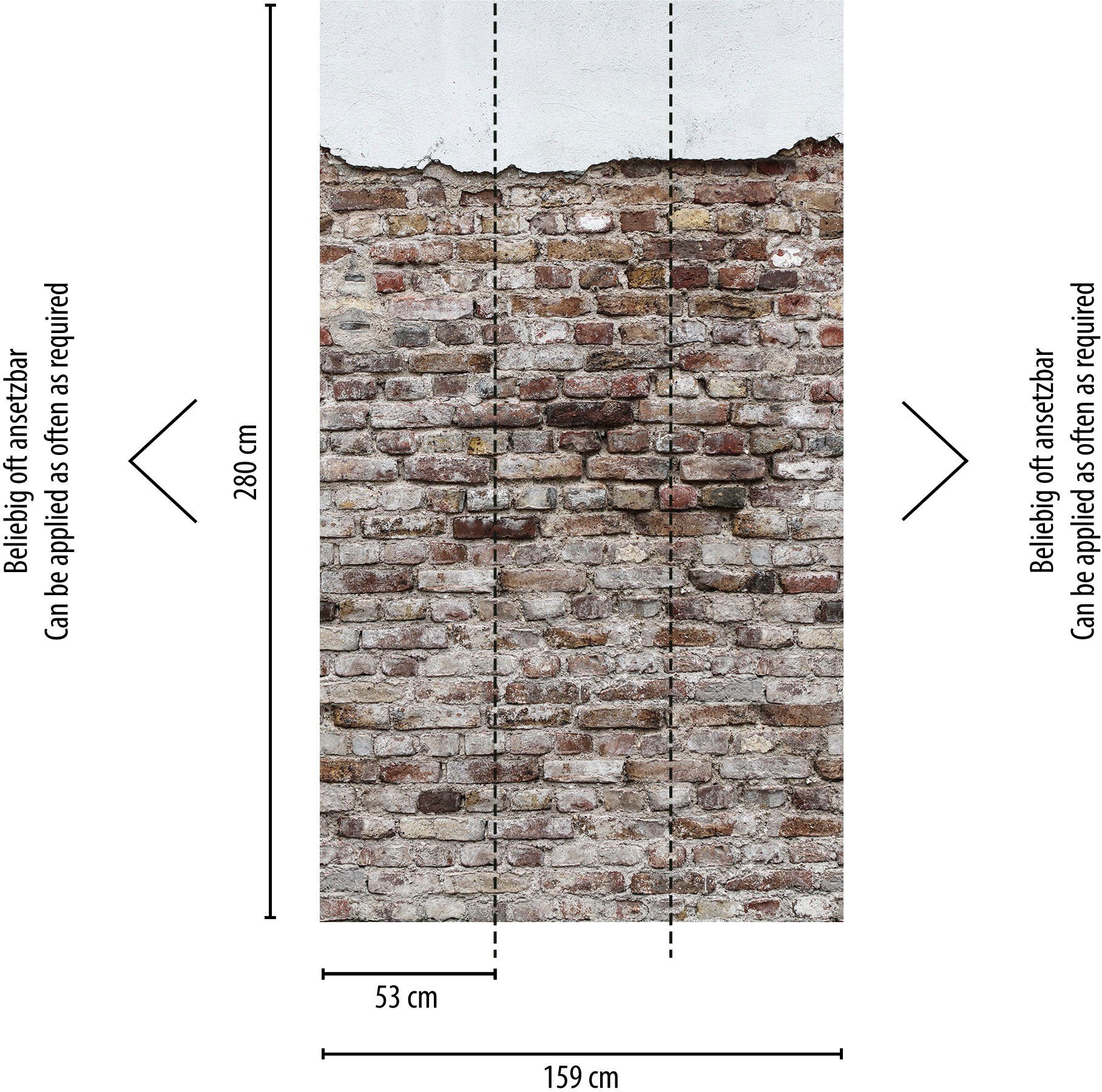 living walls Fototapete The Wall, glatt, Steinoptik, urban, Motiv, Fototapete Vintage Tapete Steinoptik Tapeten modern Design Wandtapete – Bild 3 von 3