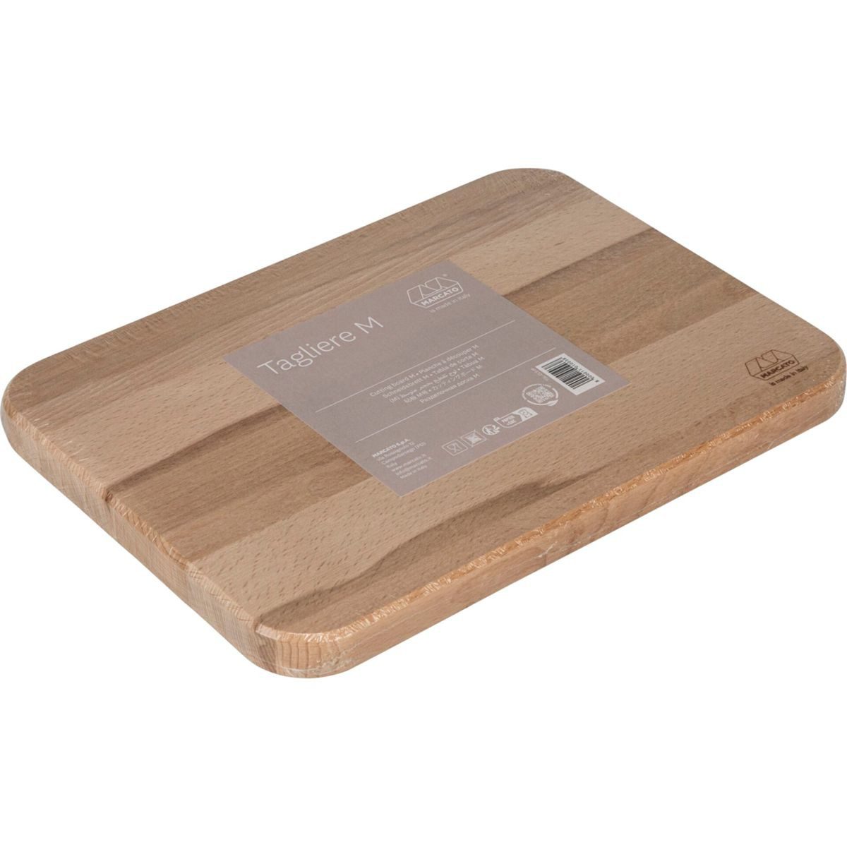 Marcato Schneidebrett Schneidebrett M Holz, 30x22x2,5cm, Holz