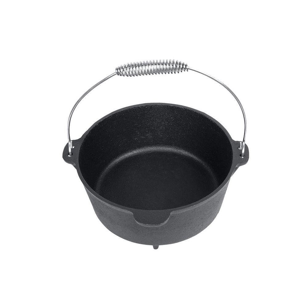El Fuego Feuertopf El Fuego Dutch Oven Set 5,50 L Schmortopf Grill Topf Gusseisen Bräte – Bild 3 von 5