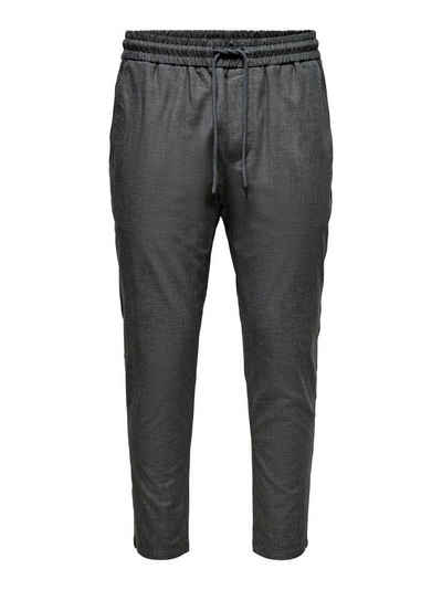 ONLY & SONS Stoffhose Relaxed Stoffhose Bequem Pants ONSLINUS Freizeit Chino Tunnelzug (1-tlg) 3972 in Dunkelgrau