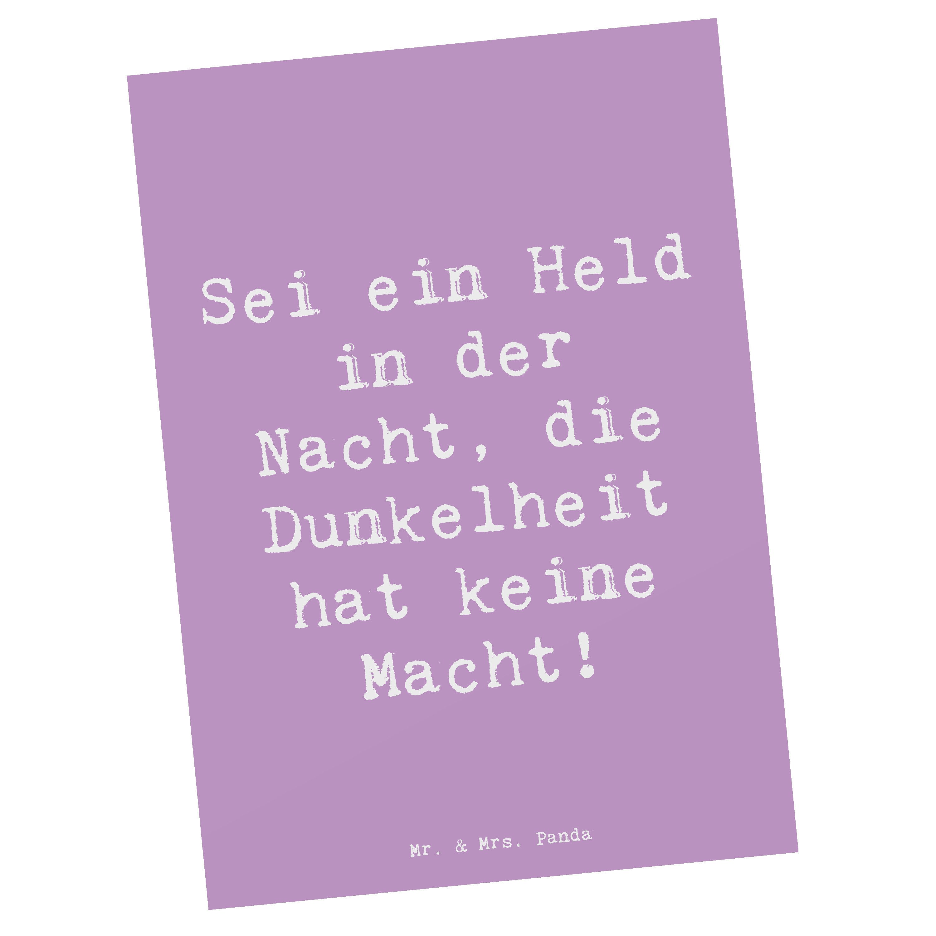 Postkarte Angst vor Dunkelheit überwinden - Lavendeltraum - Geschenk, mutig sei