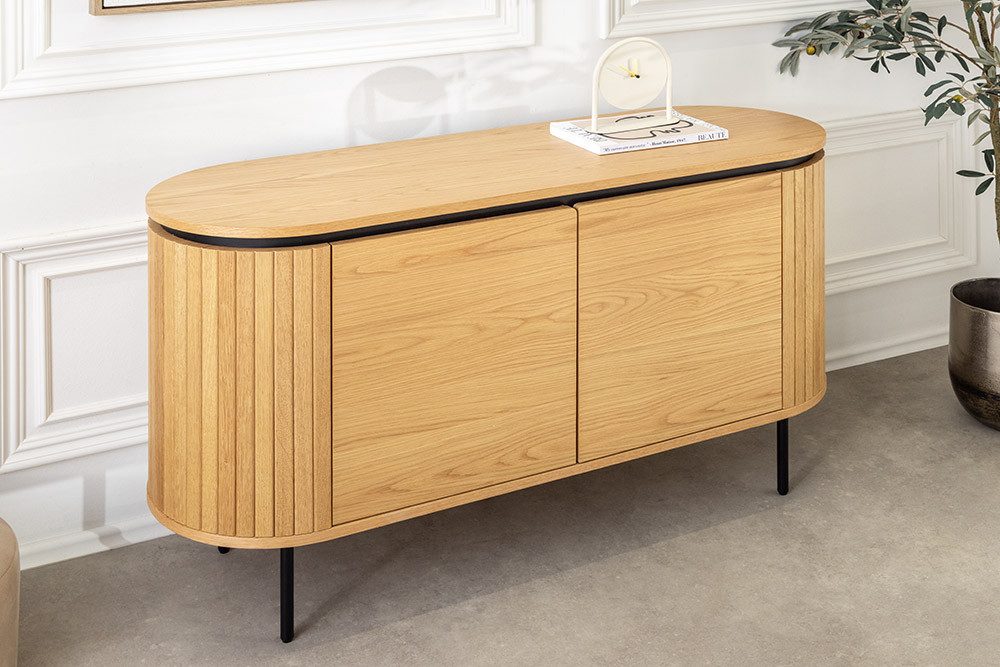 riess-ambiente Sideboard ATELIER 120cm natur / schwarz – Eichen-Optik, Meta günstig online kaufen