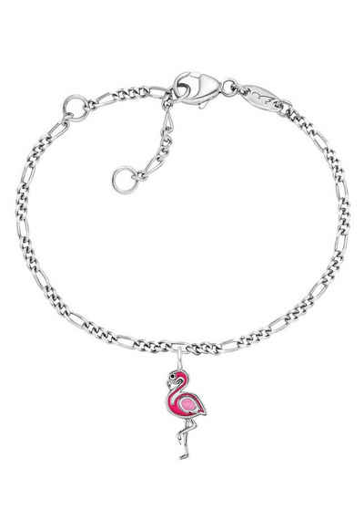 Herzengel Silberarmband Flamingo, HEB-FLAMINGO01, mit Emaille