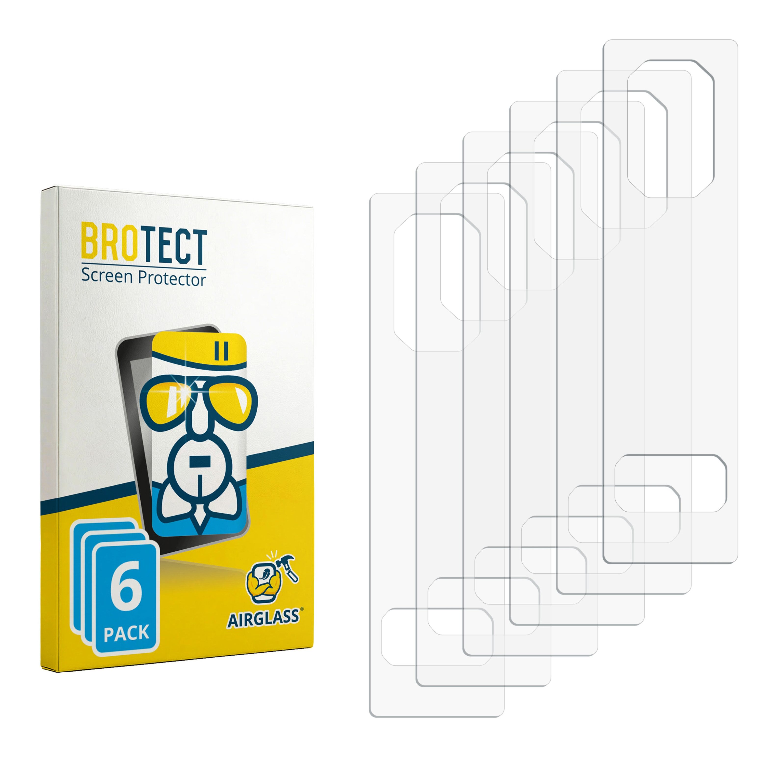 BROTECT Displayschutzglas Folie für GeekVape Aegis Legend 3, 6 Stück, Schutzfolie Glas Panzer Display Schutz klar