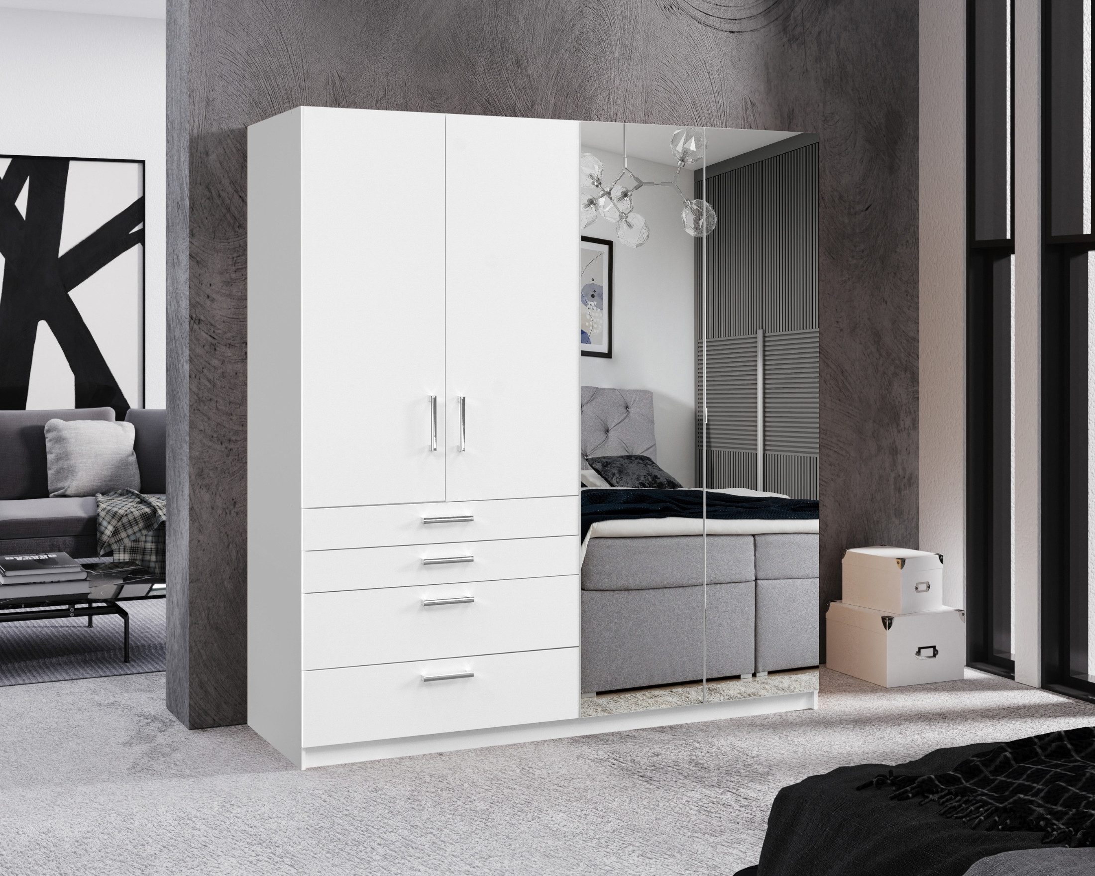 Deine Möbel 24 Kleiderschrank PETORIA 200 günstig online kaufen