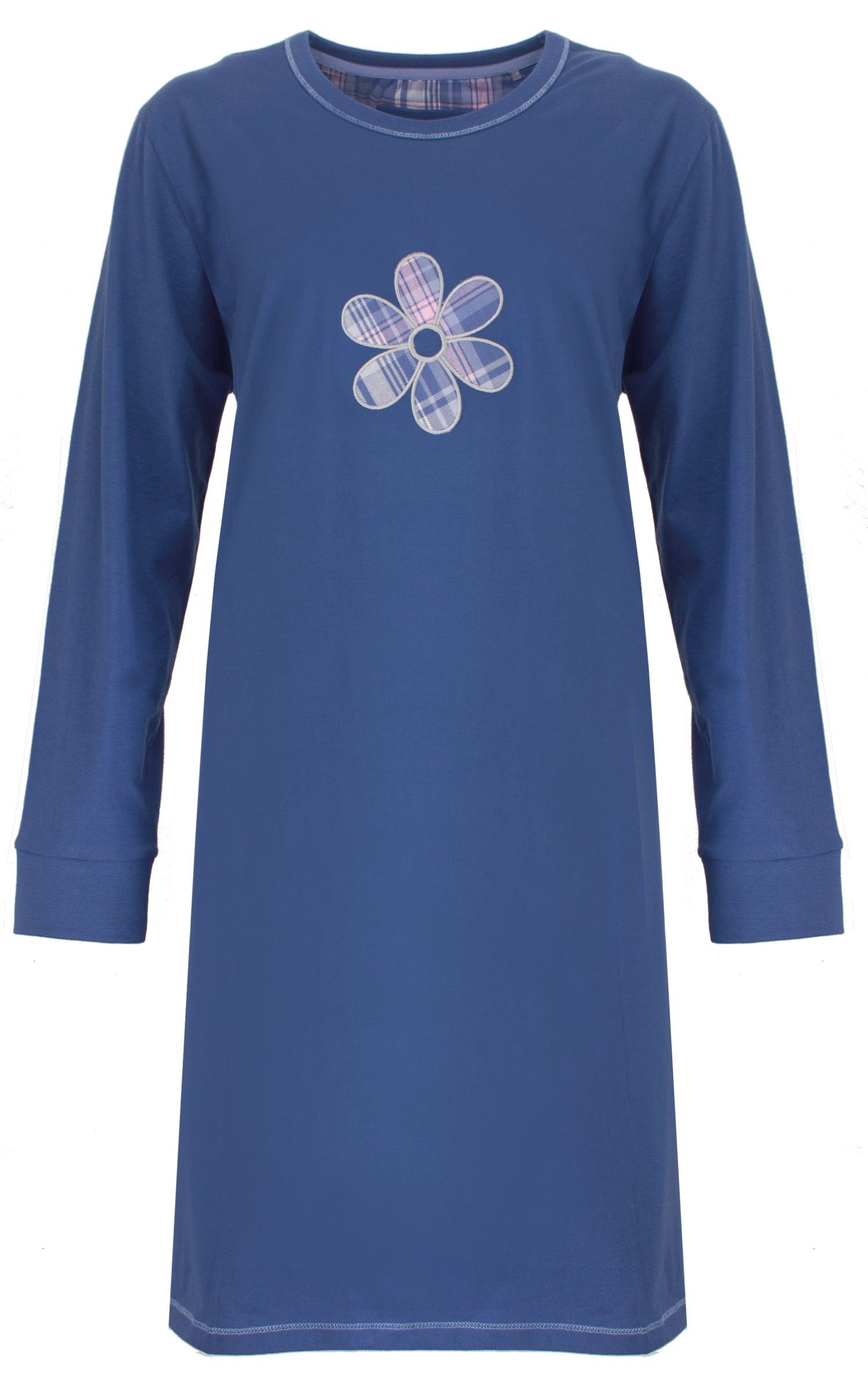 Irresistible Nachthemd Damen Schlafshirt Langarm Bündchen (1-tlg) Baumwolle