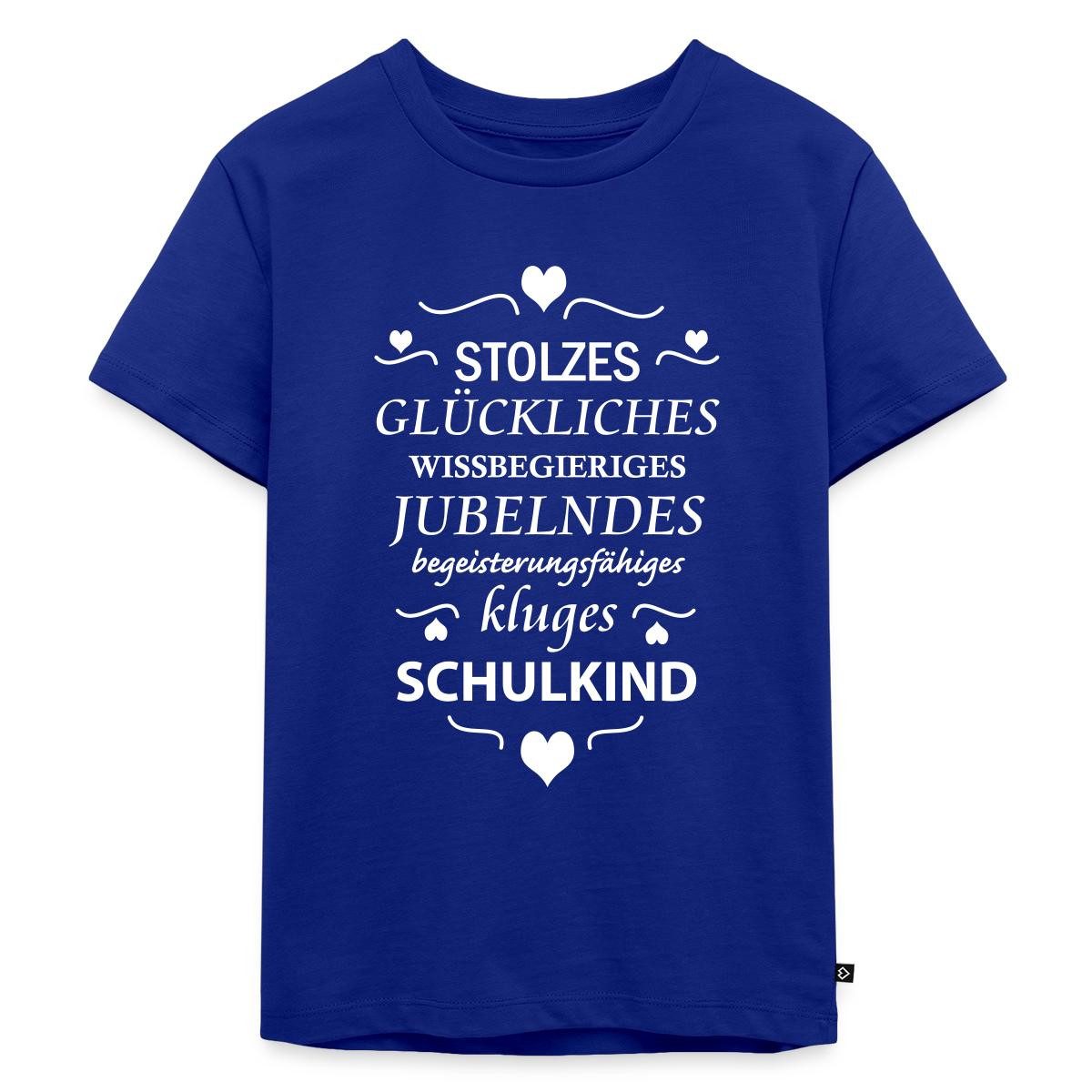 T-Shirt Einschulung Kluges Stolzes Glückliches Schulkind Kinder Premium T-Shir
