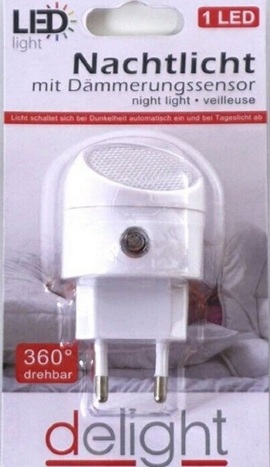 Hama LED Nachtlicht LED Nachtlicht Steckdose Sensor 360° Nachtlampe  Notlicht 1W