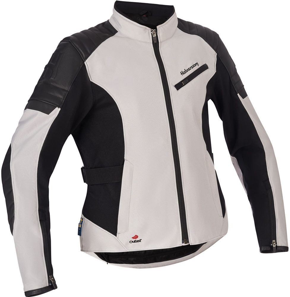Halvarssons Motorradjacke Textile Jacket Solberg Woman Light Grey/Black