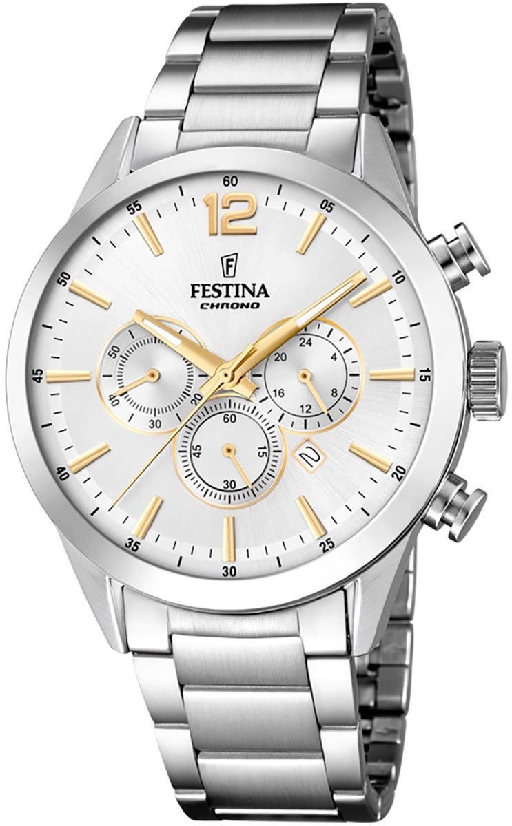 Quarzuhr Festina Herren Uhr F20343/1 Edelstahl